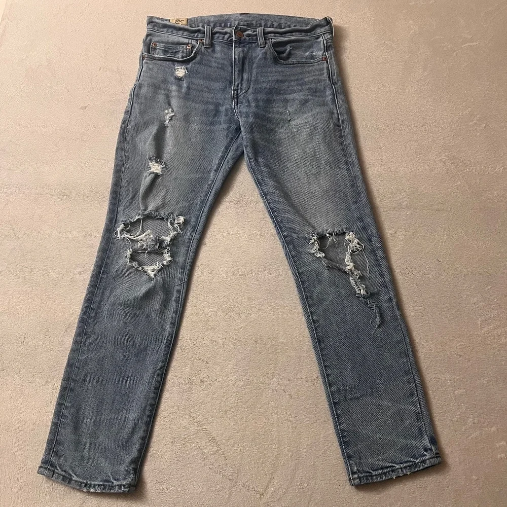J.Crew Jeans Men's Style 484 Kurabo Premium Japanese Fabric Distressed Size 31